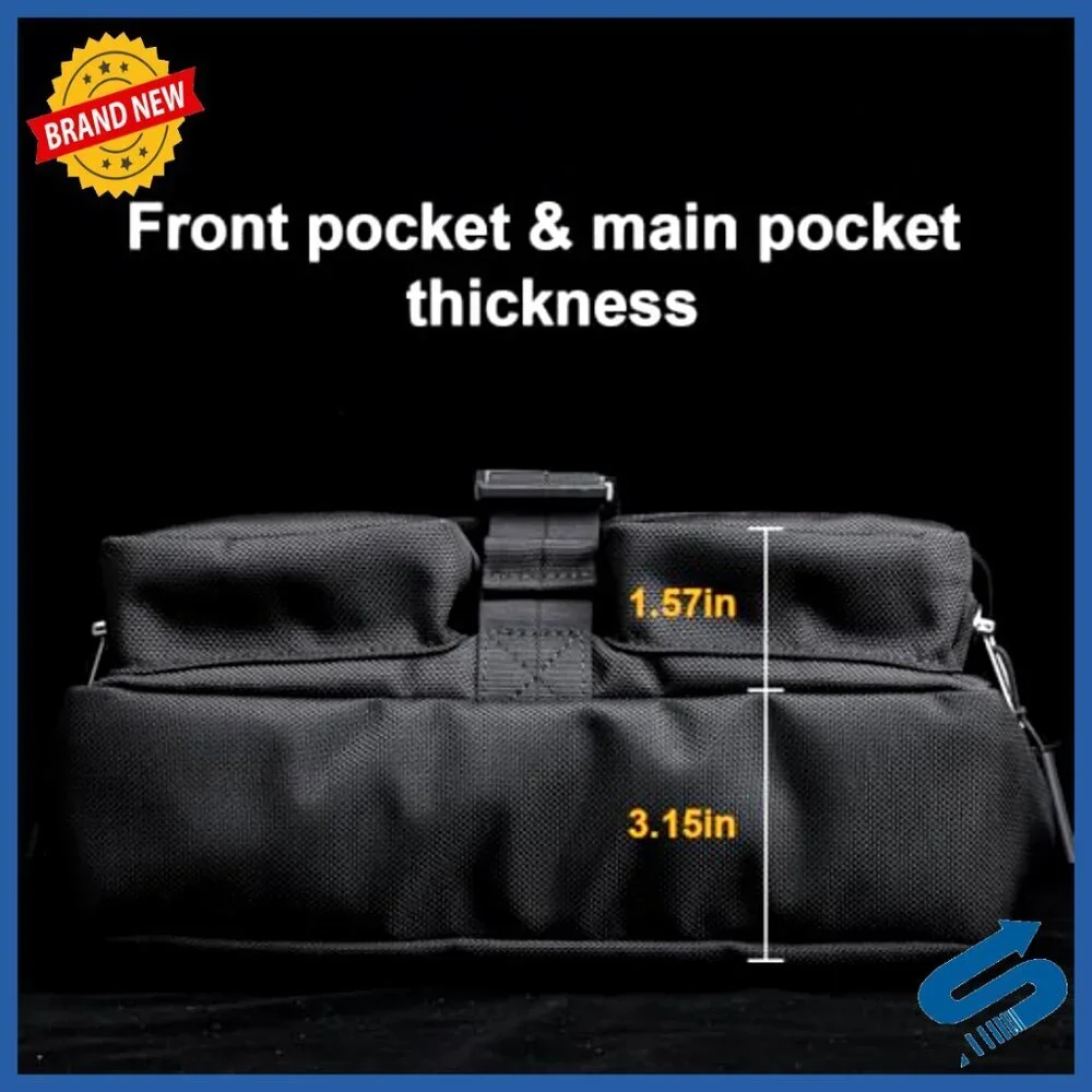 CORDURA Nylon Crossbody Sling Bag with Magnetic Buckle Multi-Pocket